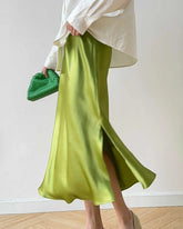 22 Momme Silk Midi Skirt